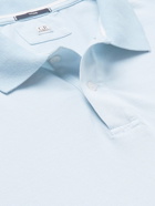 C.P. Company - Logo-Appliquéd Cotton-Blend Piqué Polo Shirt - Blue