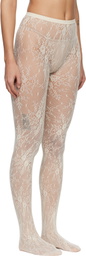Swedish Stockings Off-White Rosa Lace Tights