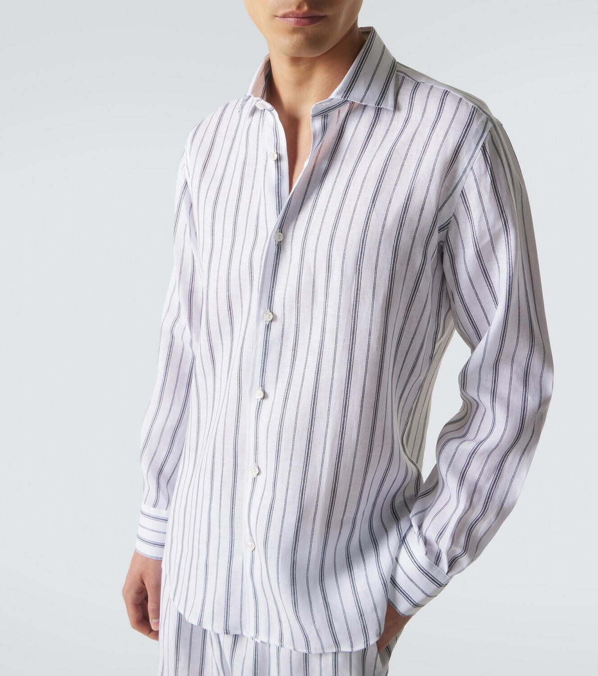 Fedeli Striped linen shirt