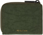 PS by Paul Smith Green Happy Zip-Around Wallet