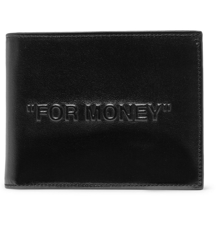 Photo: Off-White - Embossed Leather Billfold Wallet - Black