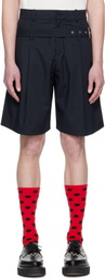 Charles Jeffrey LOVERBOY Navy Belted Edinburgh Shorts