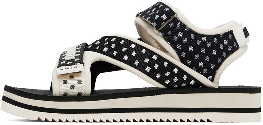 AMIRI Black & Off-White 'MA' Paisley Sandals Amiri