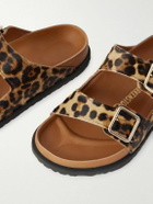 BIRKENSTOCK 1774 - Arizona Leopard-Print Calf Hair Sandals - Brown