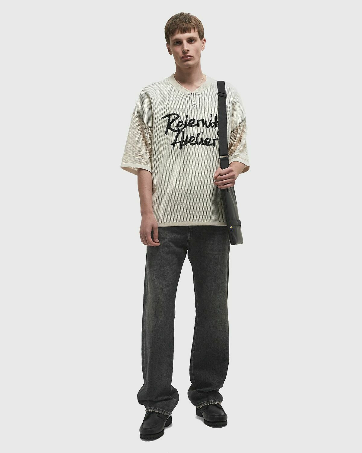 Reternity ATELIER KNIT JERSEY Beige Mens Shortsleefe