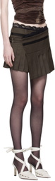 VAILLANT Brown Asymmetric Miniskirt