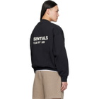 Fear of God ESSENTIALS Black Classic Crewneck Sweatshirt