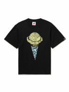 ICECREAM - Printed Cotton-Jersey T-Shirt - Black