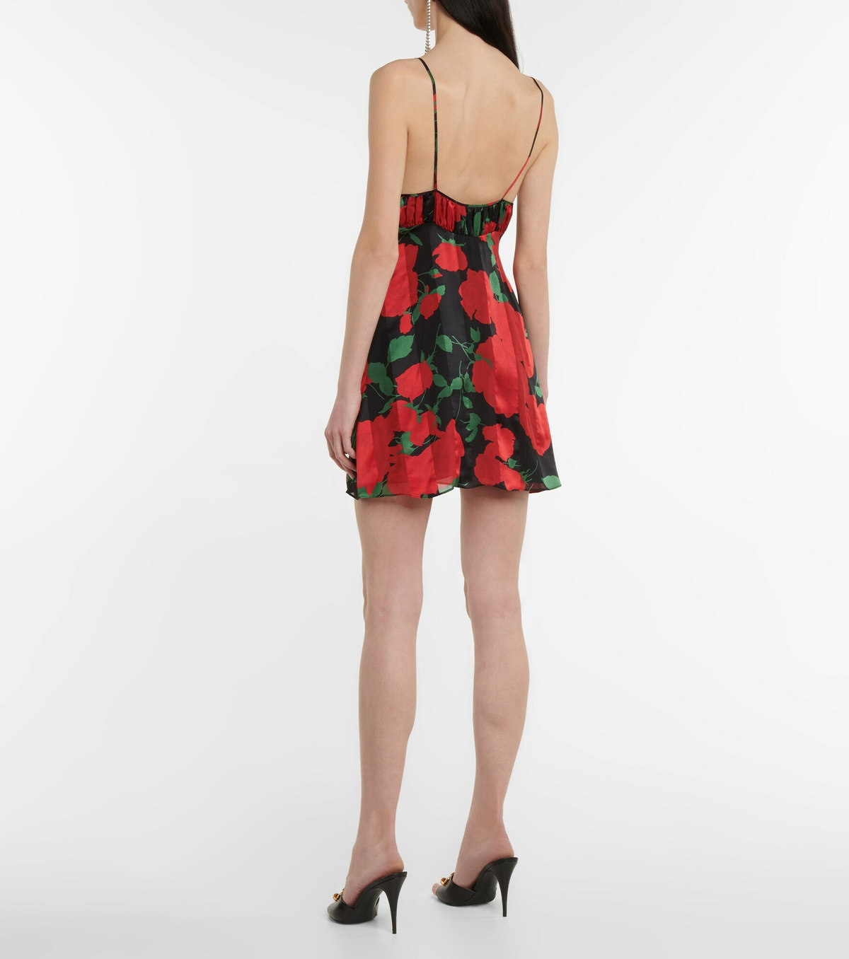 Saint Laurent Floral Silk Muslin Minidress Saint Laurent