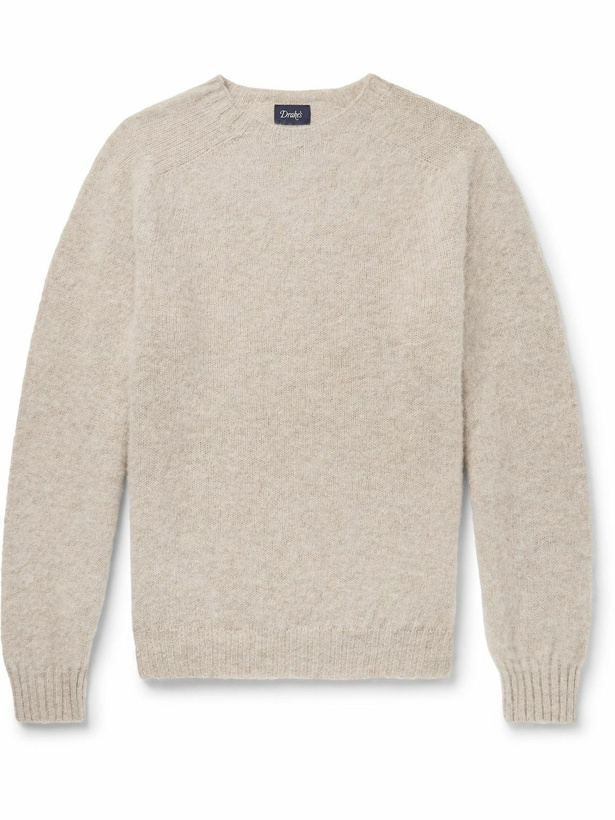 Photo: Drake's - Brushed Shetland Wool Sweater - Gray
