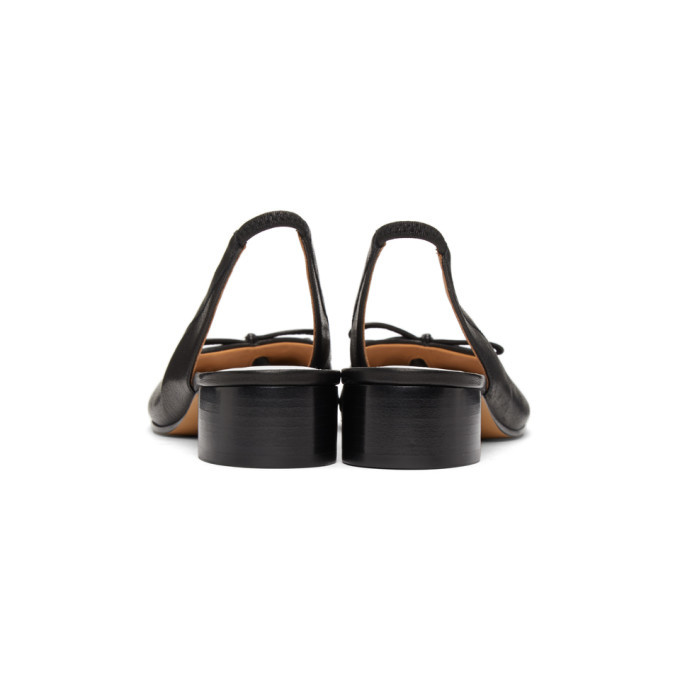 Maison Margiela Black Slingback Tabi Ballerina Heels