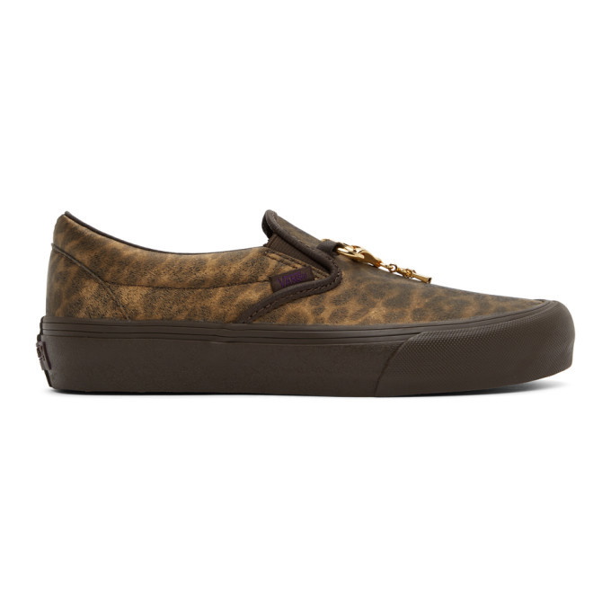 Photo: Needles Brown Needles Edition Zebra and Leopard Classic Slip-On Sneakers