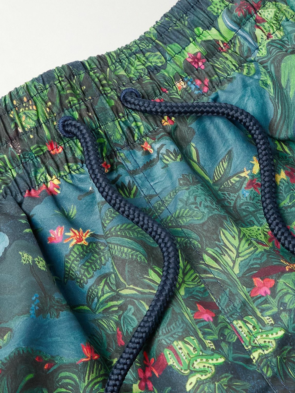 Derek Rose - Maui Straight-Leg Mid-Length Printed Swim Shorts - Blue