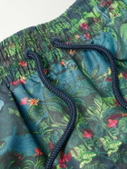 Derek Rose - Maui Straight-Leg Mid-Length Printed Swim Shorts - Blue