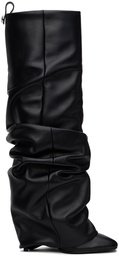 The Attico Black Rea Tube Tall Boots