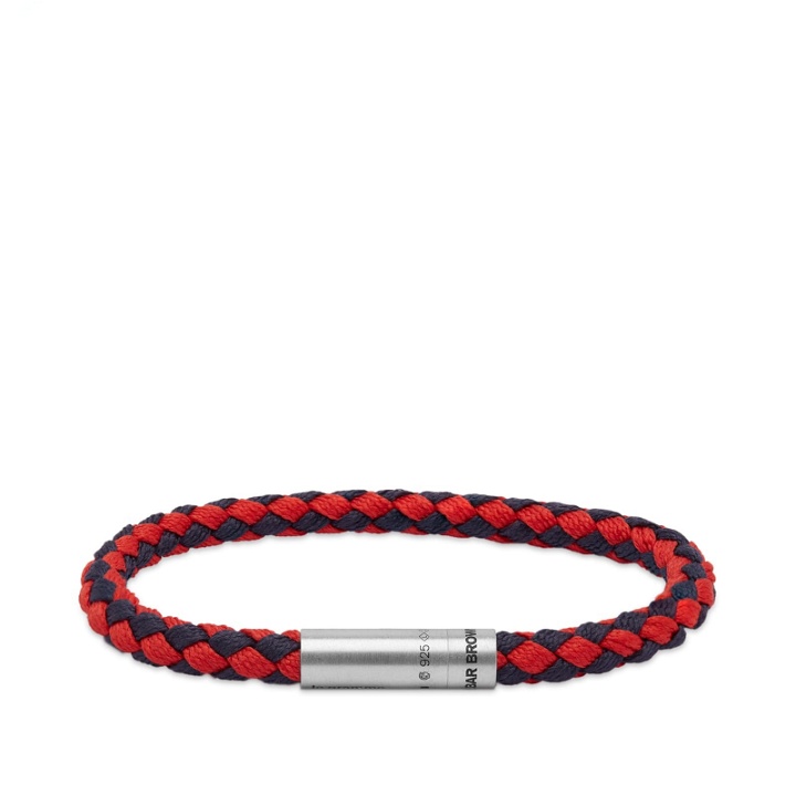 Photo: Le Gramme x Orlebar Brown Nato Bracelet in Navy/Red