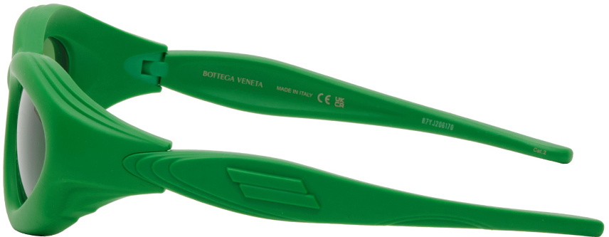 Bottega Veneta Green Rubber Sunglasses