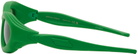Bottega Veneta Green Rubber Sunglasses
