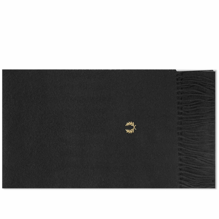 Photo: Fred Perry Authentic Men's Lambswool Scarf in Black