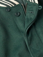 Pop Trading Company - Parra Logo-Embroidered Padded Wool-Blend Felt Varsity Jacket - Green
