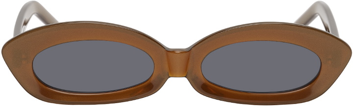 Photo: Kiko Kostadinov Brown Gwendolyn Sunglasses