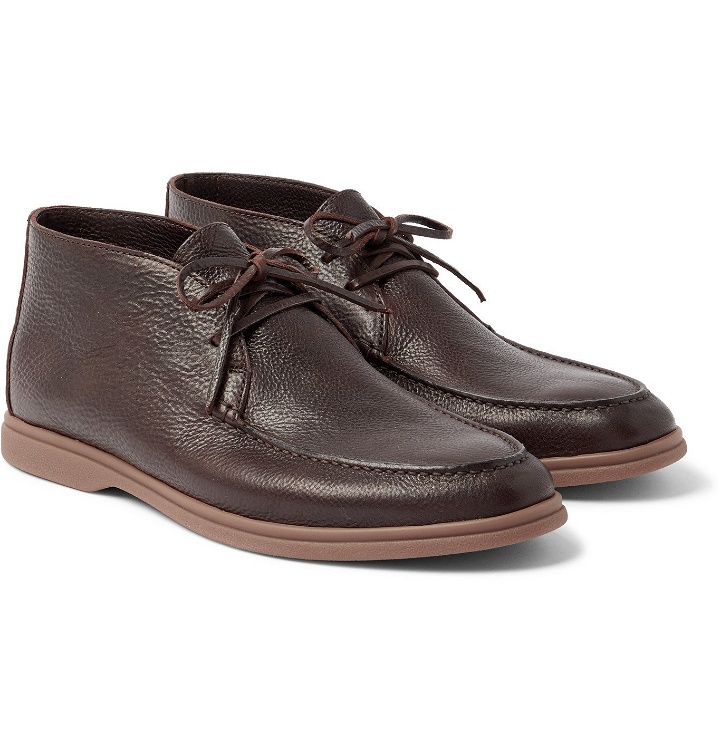 Photo: Brunello Cucinelli - Full-Grain Leather Chukka Boots - Brown