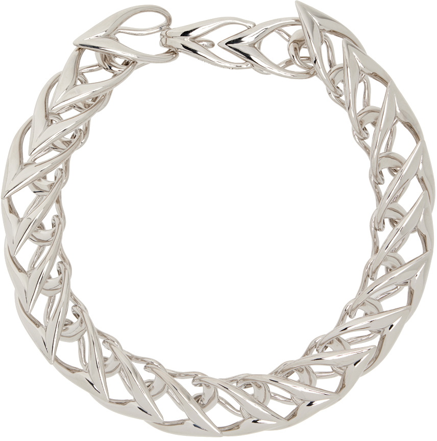 Mugler Silver Small V Choker