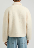 Mki Miyuki Zoku Half-zip Bouclé Sweatshirt Off White
