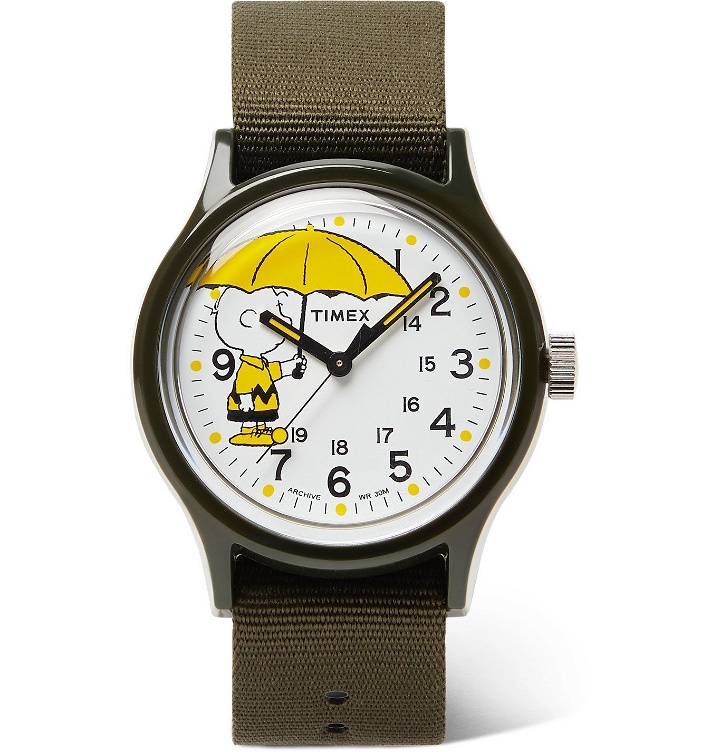 Photo: Timex - Peanuts MK1 36mm Resin and NATO Watch - Green