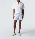 Dolce&Gabbana Striped cotton and silk poplin shorts