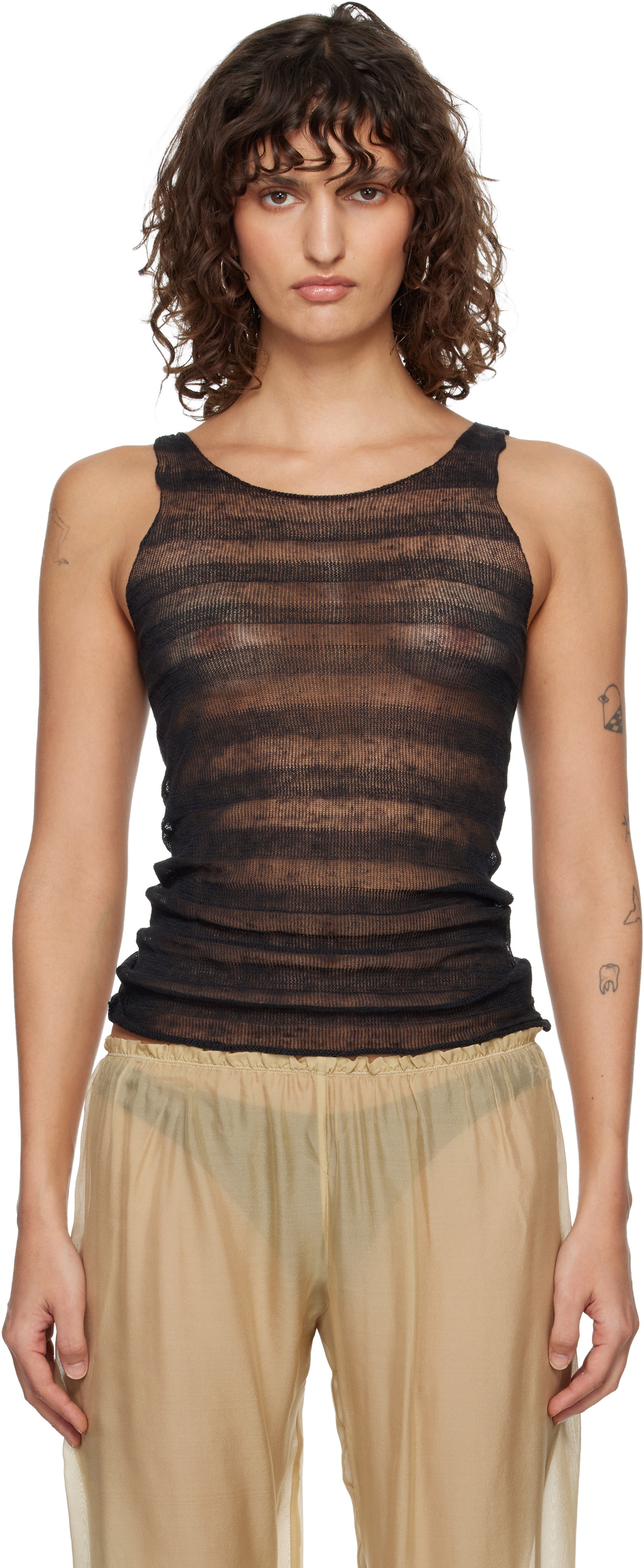 paloma wool ブラウン ホルターネック タンクトップ Paloma Wool: Brown Simulet Tank Top | SSENSE