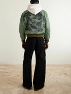 Satoshi Nakamoto - Abandoned Theme Park Printed Shell Bomber Jacket - Green