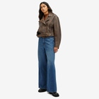 Weekend by Max Mara Women's Leather Jacket in Dark Bown