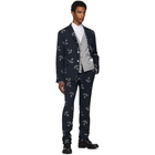 Thom Browne Navy Unconstructed Anchor Sport Blazer