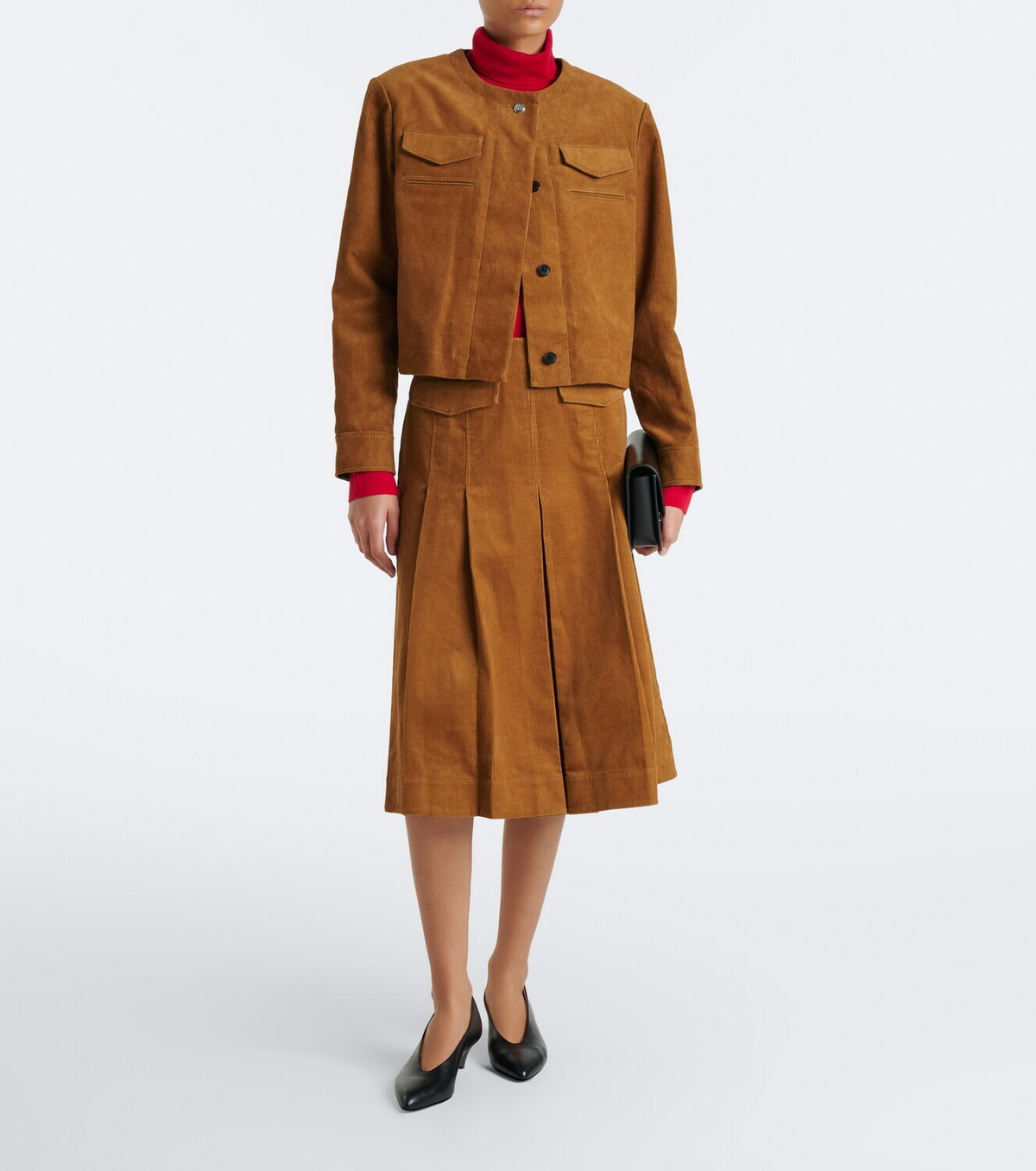 Tory Burch Cropped cotton corduroy jacket