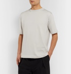 The Row - Roger Silk and Cotton-Blend T-Shirt - Gray