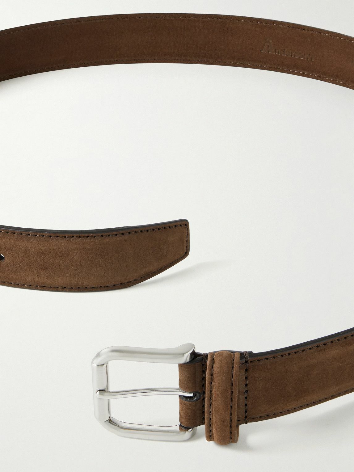 Anderson's - 3.5cm Nubuck Belt - Brown
