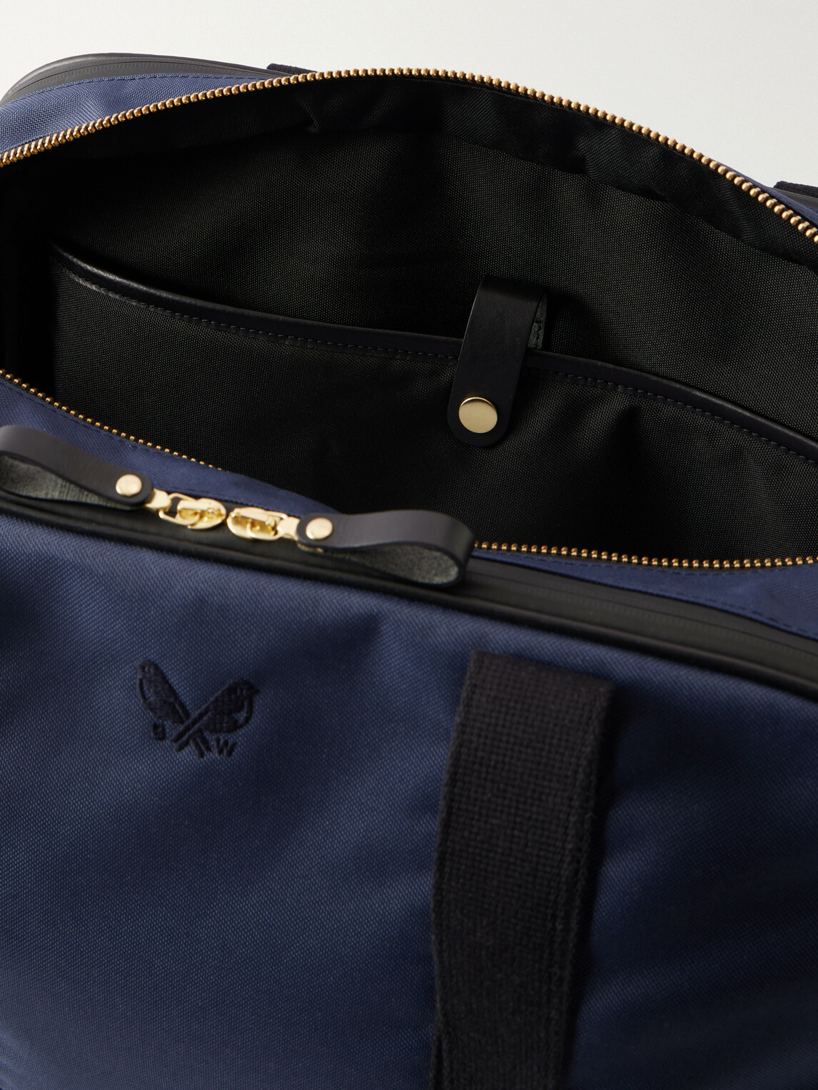 Bennett Winch - Sport Holdall Leather-Trimmed Cotton-Canvas Weekend Bag - Blue