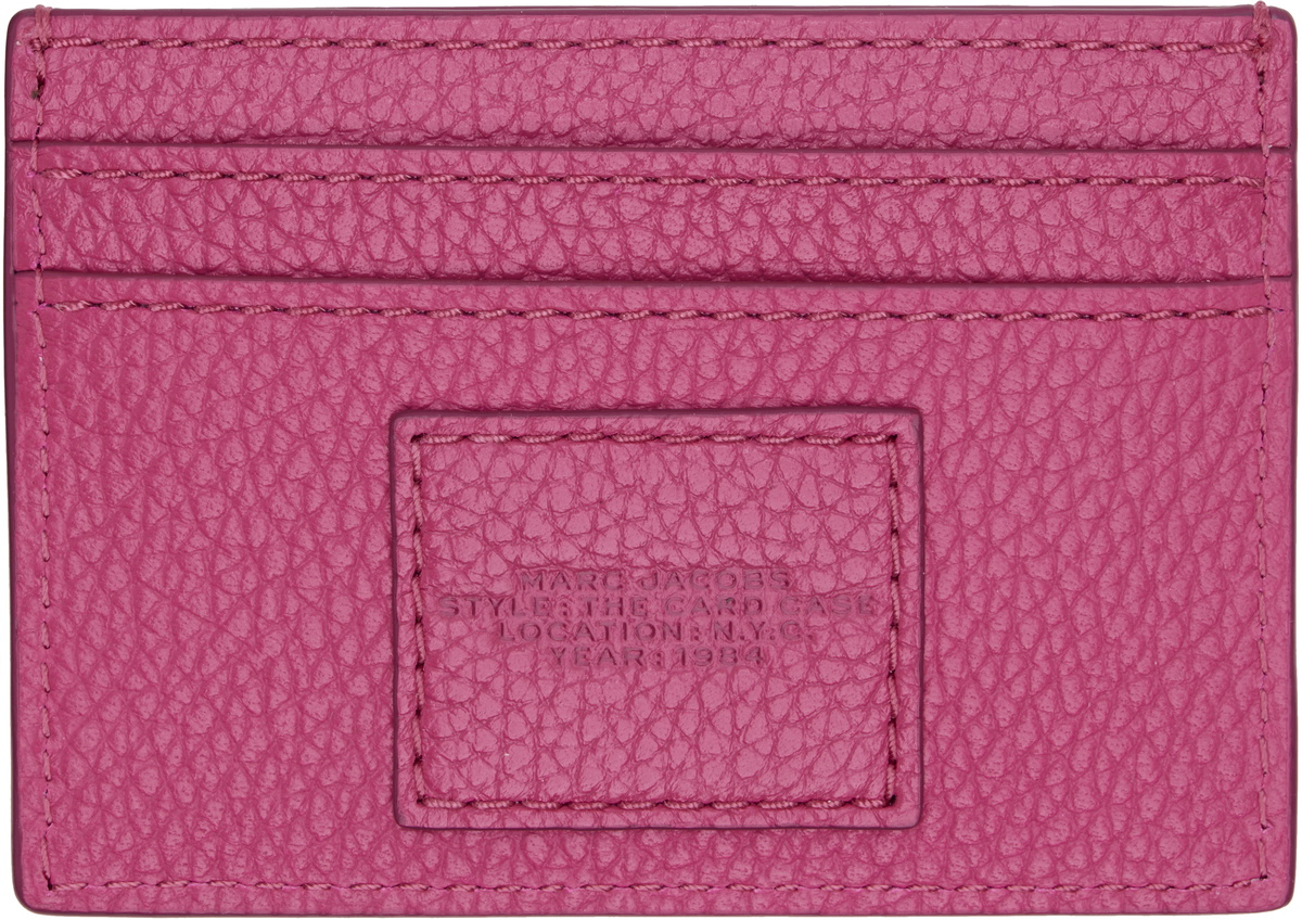 Marc Jacobs Pink 'The Leather Card Case' Card Holder