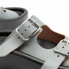 Maison Margiela Men's Leather Strap Sandal in Wrought Iron/Black