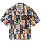 Deveaux - Camp-Collar Printed Silk-Crepe Shirt - Multi