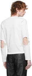 Dion Lee White Hook Long Sleeve T-Shirt