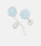 Magda Butrym Rose embellished drop earrings