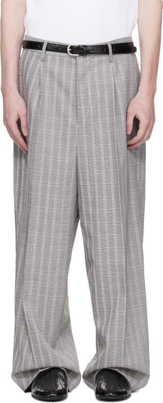 Photo: Marni Gray Check Wool Trousers