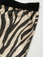 TOM FORD - Straight-Leg Zebra-Print Silk-Blend Satin Pyjama Trousers - Neutrals