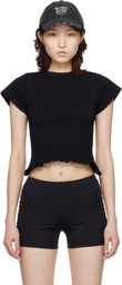 VETEMENTS Black Gathered Baby T-shirt