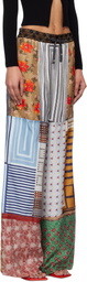Marine Serre Multicolor Regenerated Silk Scarves Drawstring Trousers