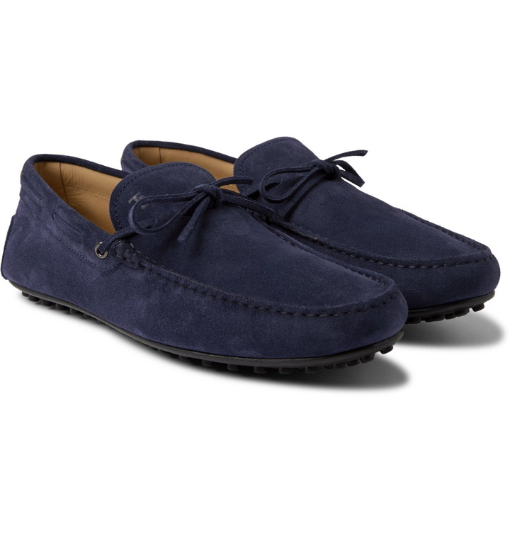 Photo: TOD'S - City Suede Driving Shoes - Blue