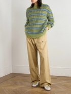 Marni - Striped Mohair-Blend Sweater - Green