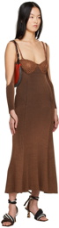 Isa Boulder Brown Other Reality Maxi Dress
